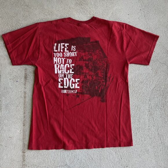 Vintage Mens 2X Winners Circle Race On The Edge Nascar Tee T-shirt VTG Medium - Picture 2 of 5